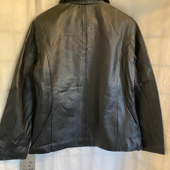 NWT Niko Leather Women's Black Leather Jacket Size Large - Picture 3 of 4
